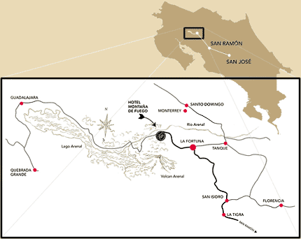 Montana de Fuego Hotel Map